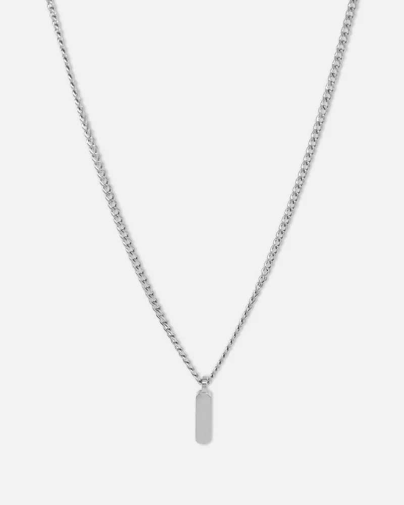 Saint Morta Bar Totem Pendant Chain White Gold 1