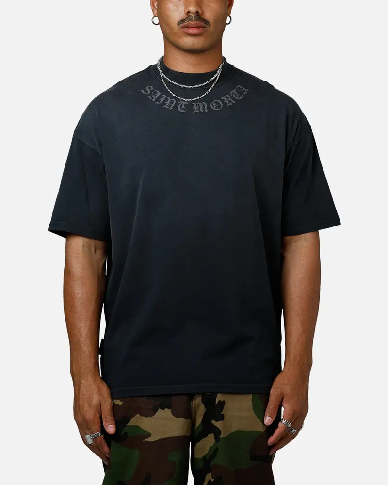 Saint Morta Barbaric Boxy T-Shirt Sunfade Black 1