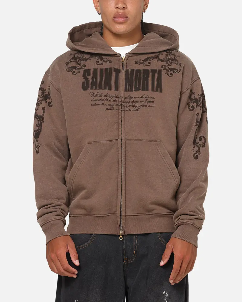 Saint Morta Baroque Zip Hoodie Pigment Washed 1