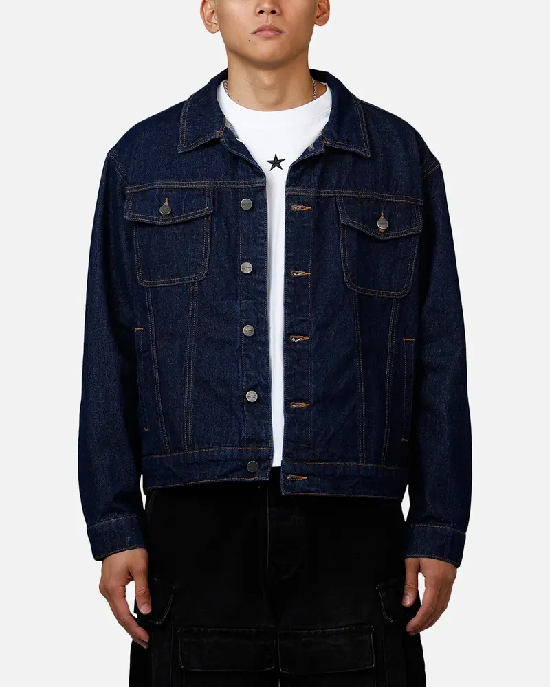 Saint Morta Boxy Denim Jacket Indigo/Tan 1