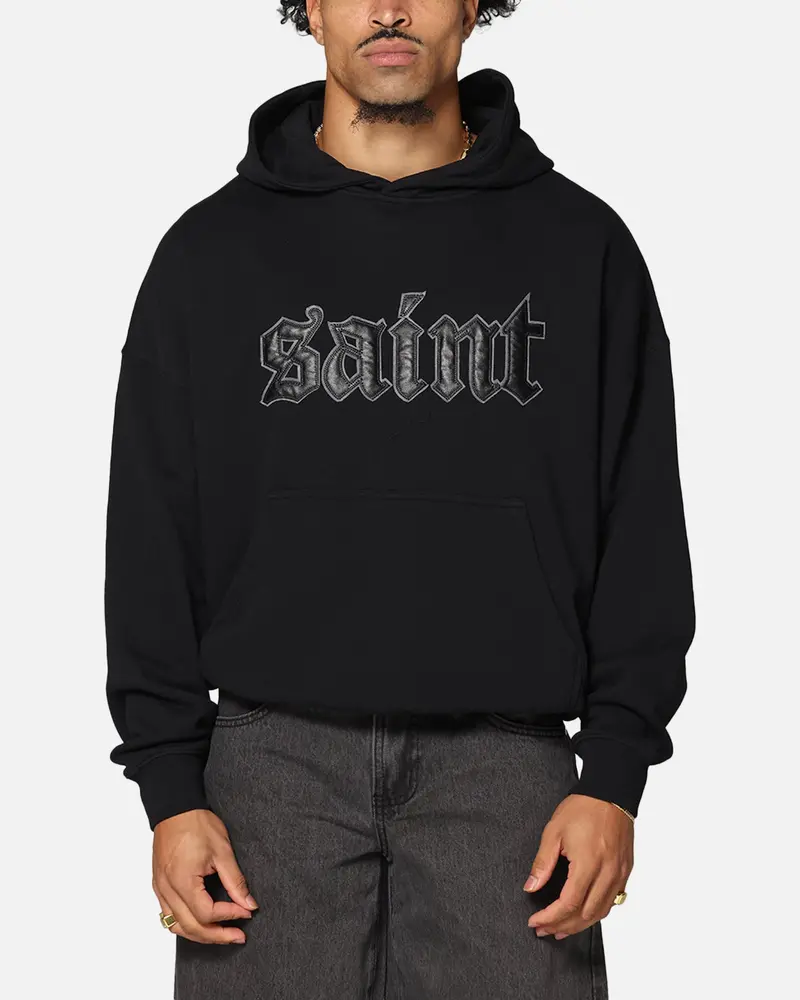 Saint Morta Cambronne Layered Boxy Hoodie Black/Black 1