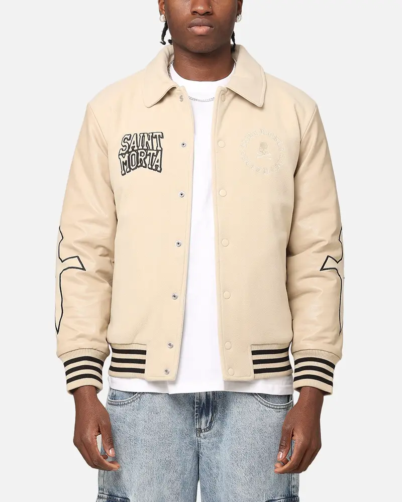 Saint Morta Ceremonies Varsity Jacket Stone 1