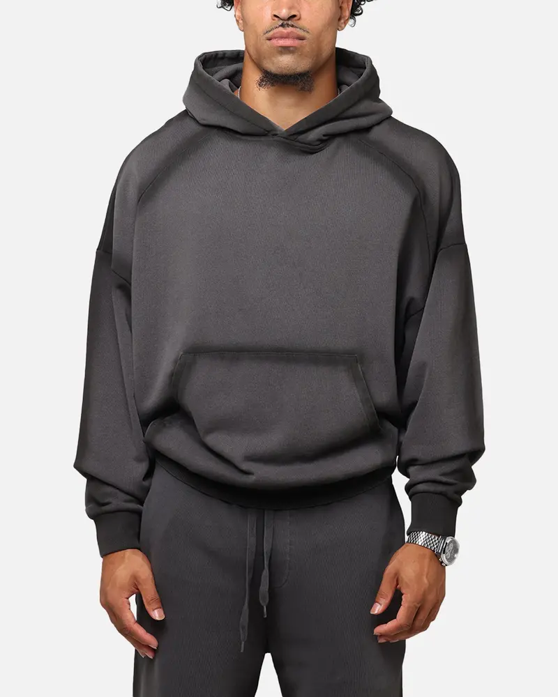 Saint Morta Contrast Wash Hoodie Black Wash 1