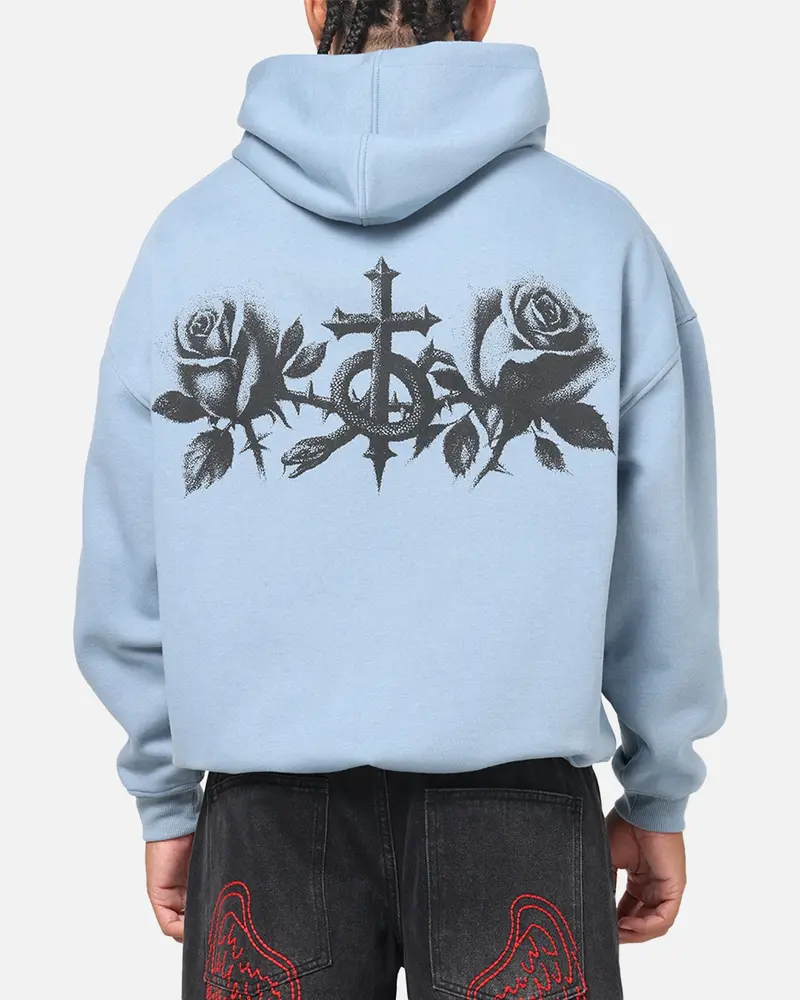 Saint Morta Conviction Boxy Hoodie Denim Blue 1