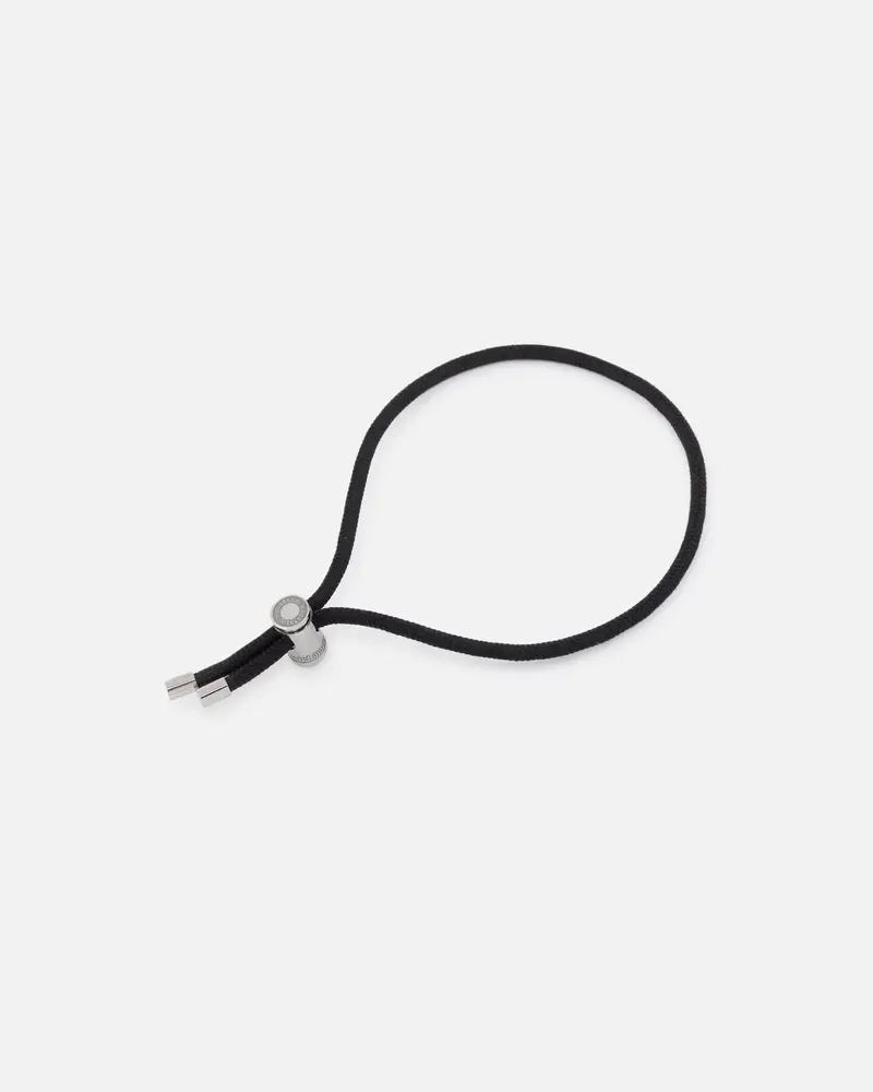 Saint Morta Cord Toggle Bracelet Black/White Gold 1