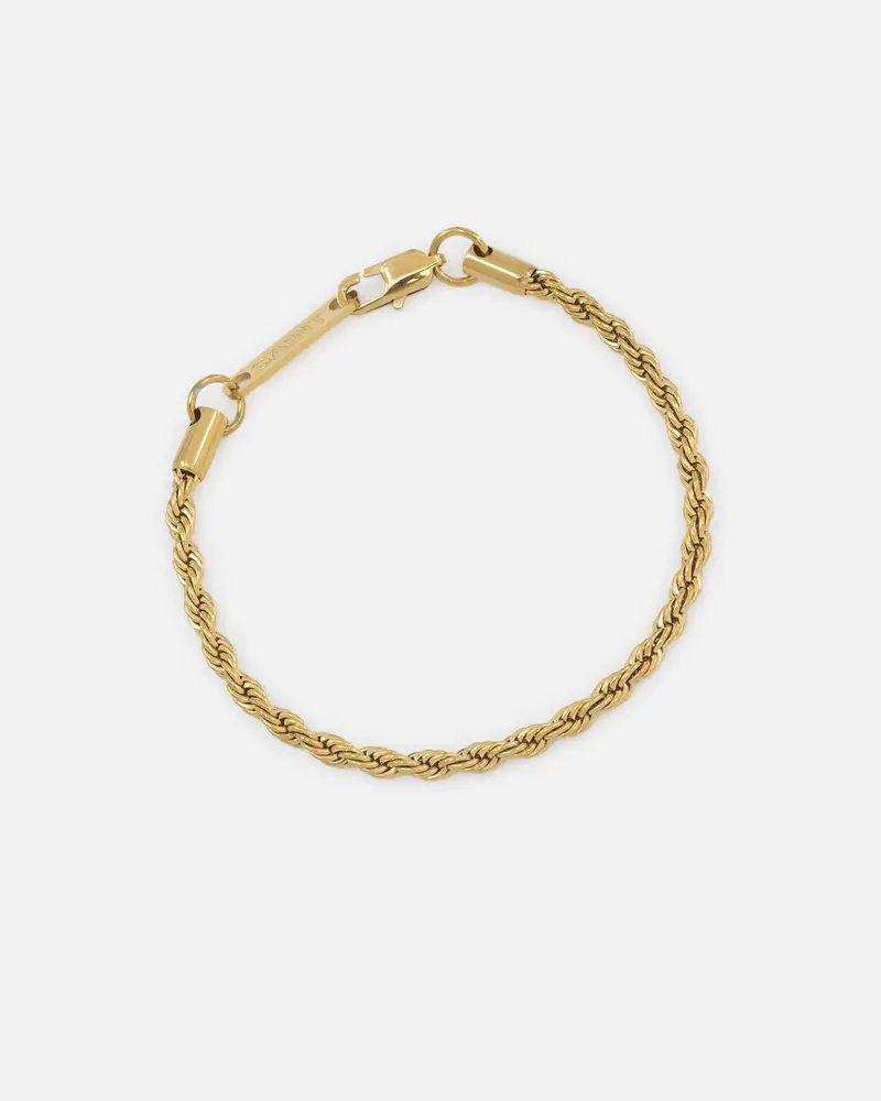 Saint Morta Cross Pendant Rope Chain & Bracelet Bundle Gold 3