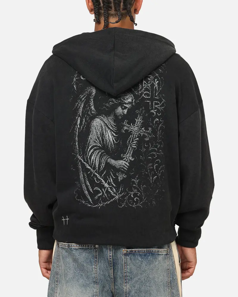 Saint Morta Crossbearer Zip Hoodie Black 1