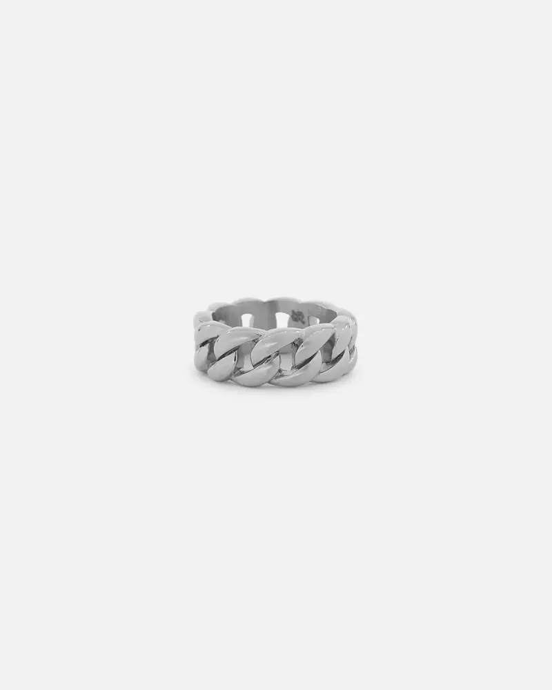 Saint Morta Cuban Ring White Gold 1