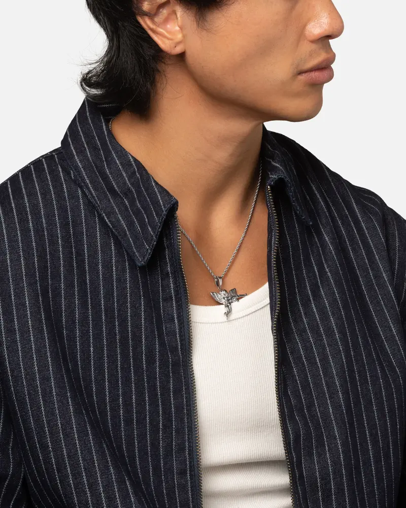 Saint Morta Cupid Pendant Chain White Gold 4
