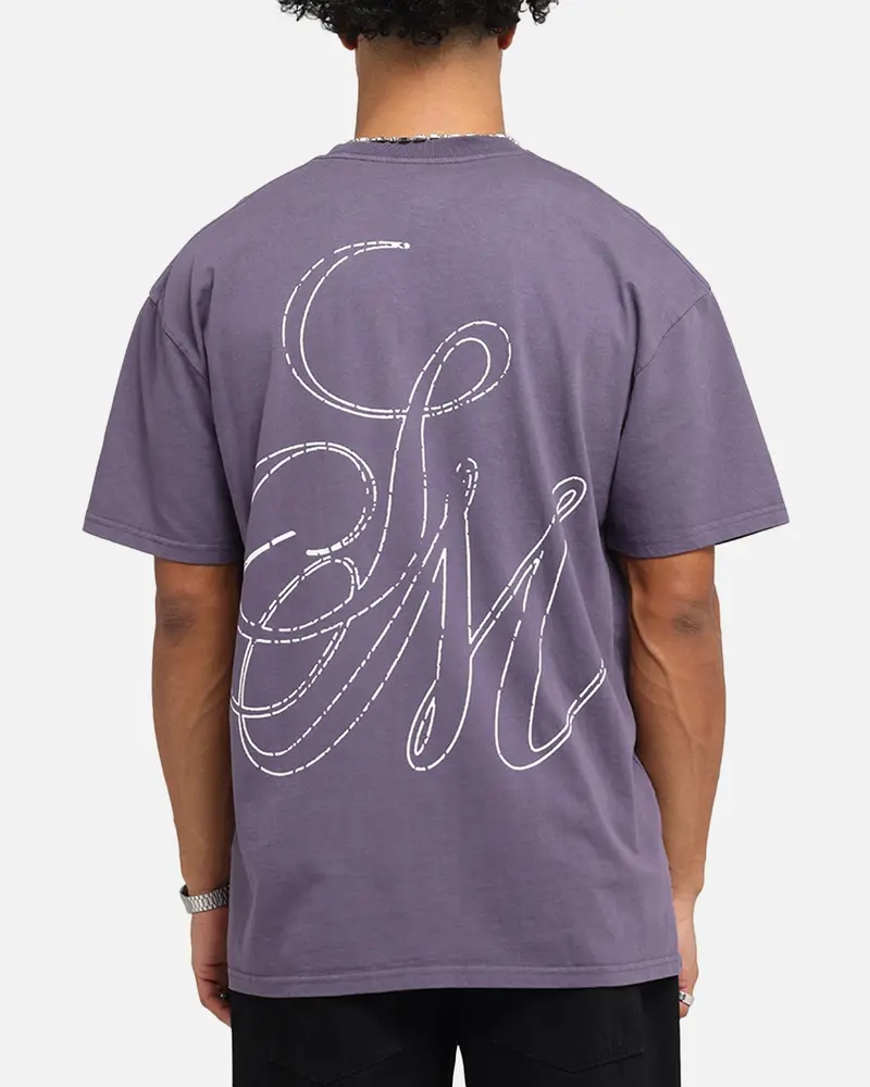 Saint Morta Cursive Boxy T-Shirt Purple 1