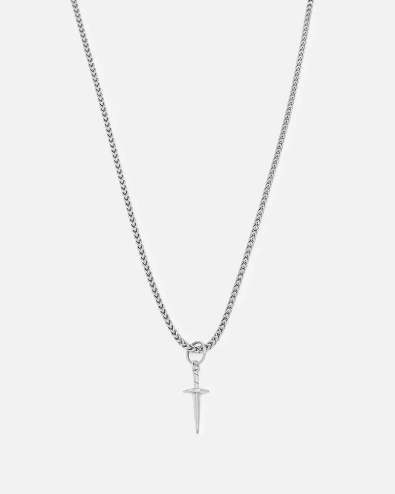 Saint Morta Dagger Franco Necklace White Gold 1