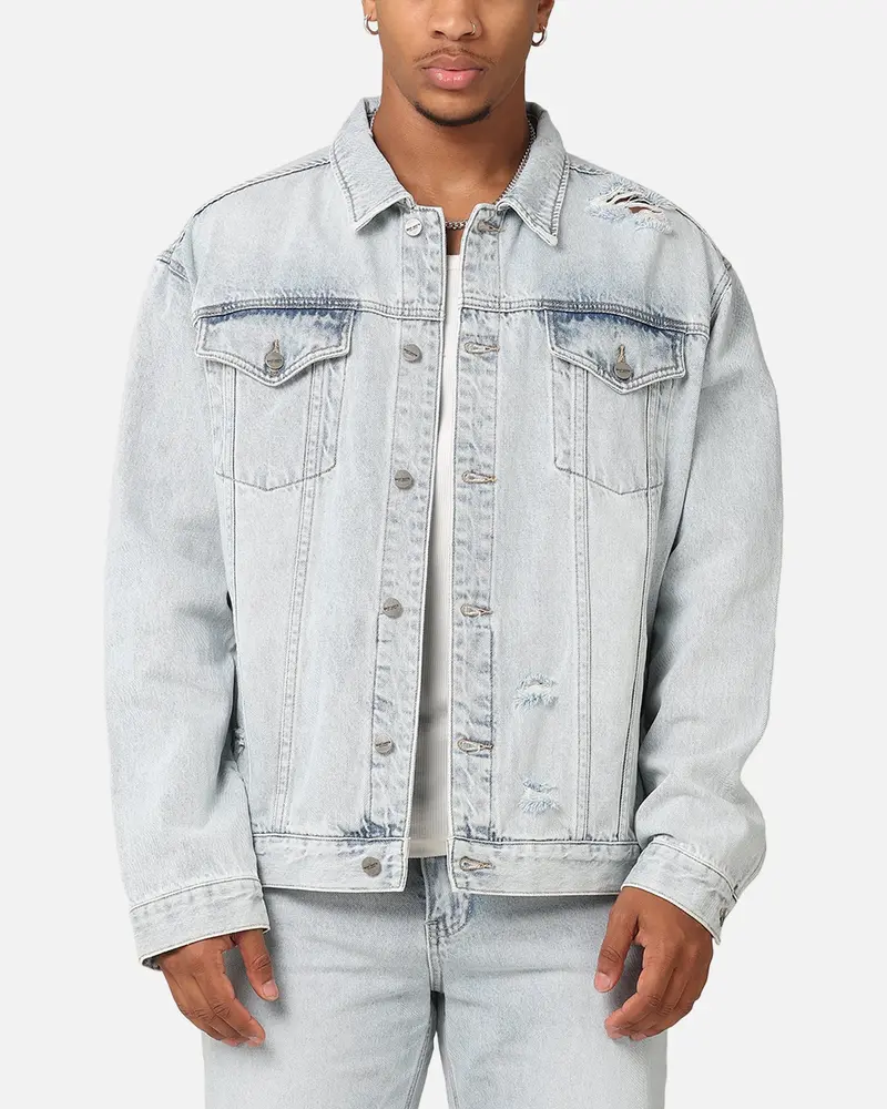 Saint Morta Denim Trucker Jacket Light Blue Denim 1