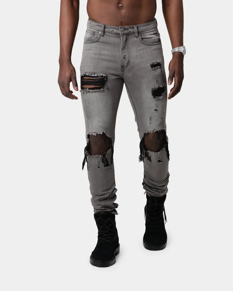 Saint Morta Destroyer Distressed Jeans Vintage Grey 1
