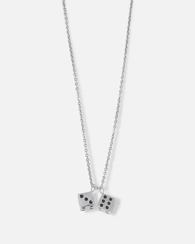 Saint Morta Dice Pendant Chain White Gold 1