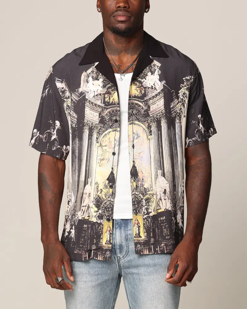Saint Morta Divine Reverence Button Up Shirt Multi 1