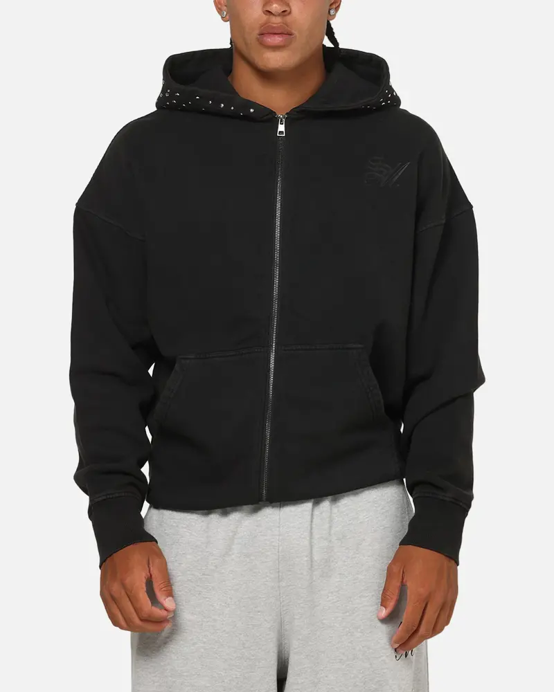 Saint Morta Divine Riot Zip Hoodie Black Wash 1