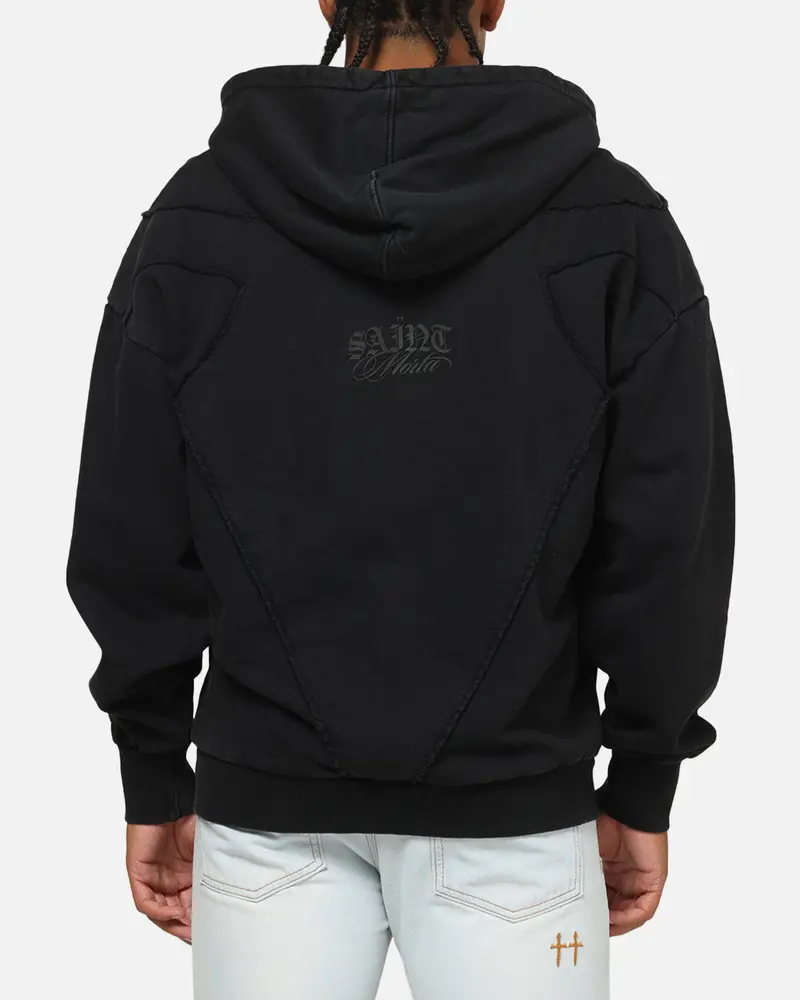 Saint Morta Divinity Zip Hoodie Vintage Black 1