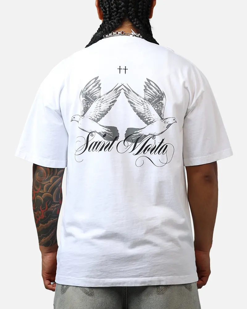 Saint Morta Dover Drop Shoulder T-Shirt White 1