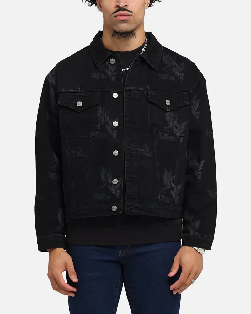 Saint Morta Doves Denim Jacket Black Shadow 1
