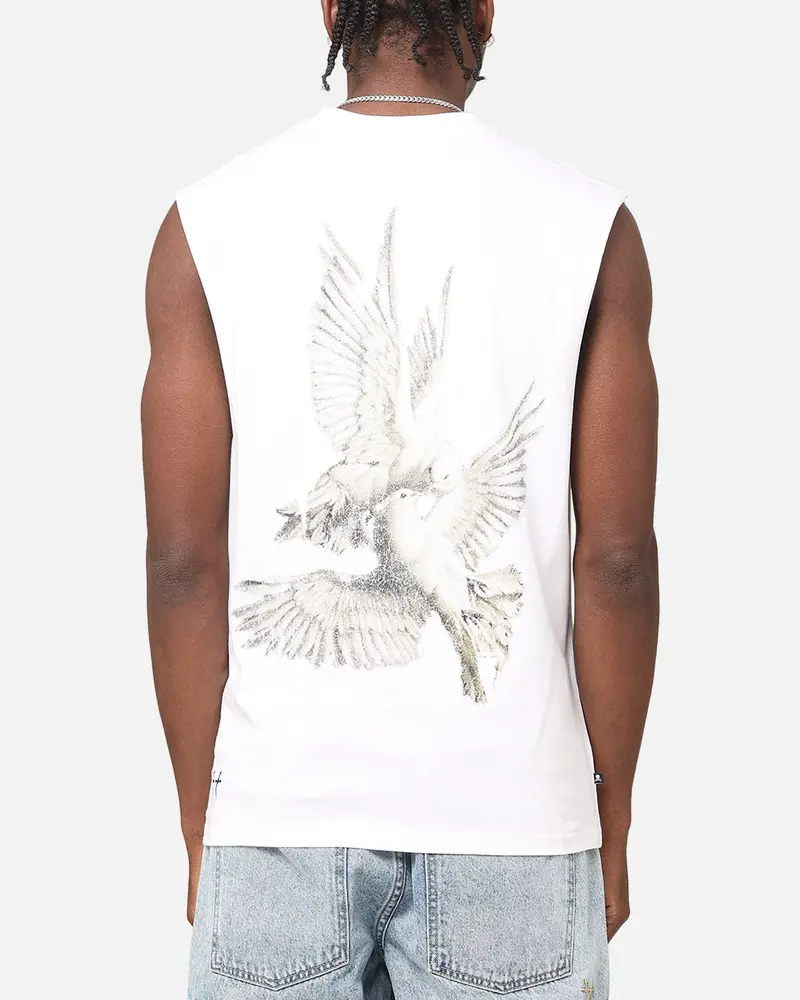 Saint Morta Doves Oversized Muscle T-Shirt White 1