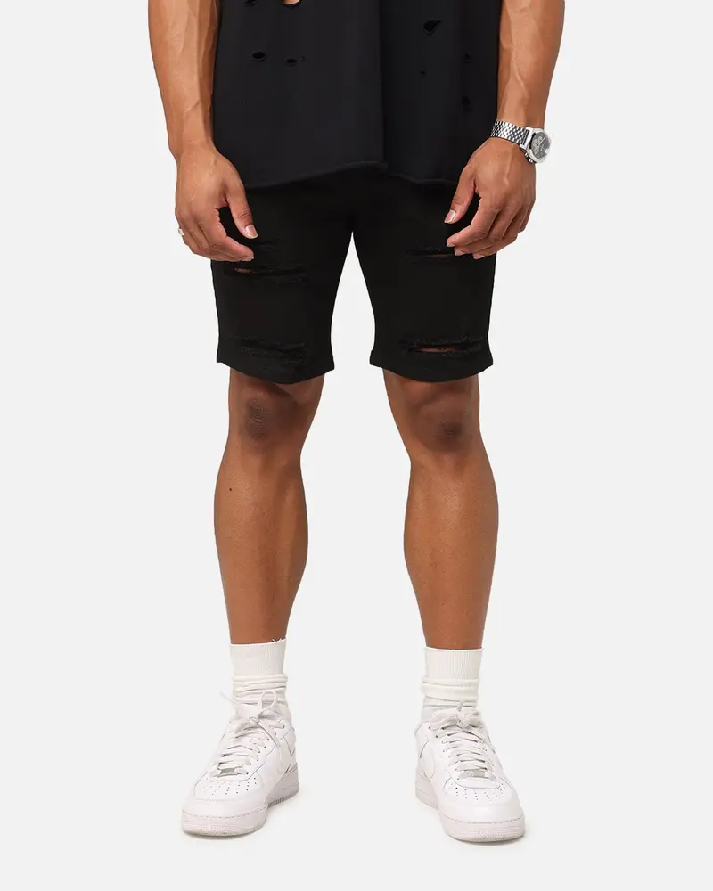 Saint Morta Dynasty Thrash V2 Denim Shorts Jet Black 1