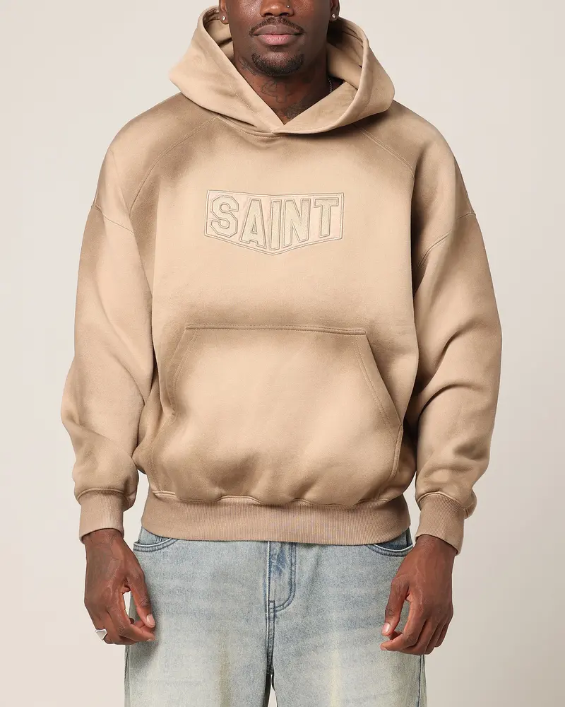 Saint Morta Faded Motor Hoodie Stone 1
