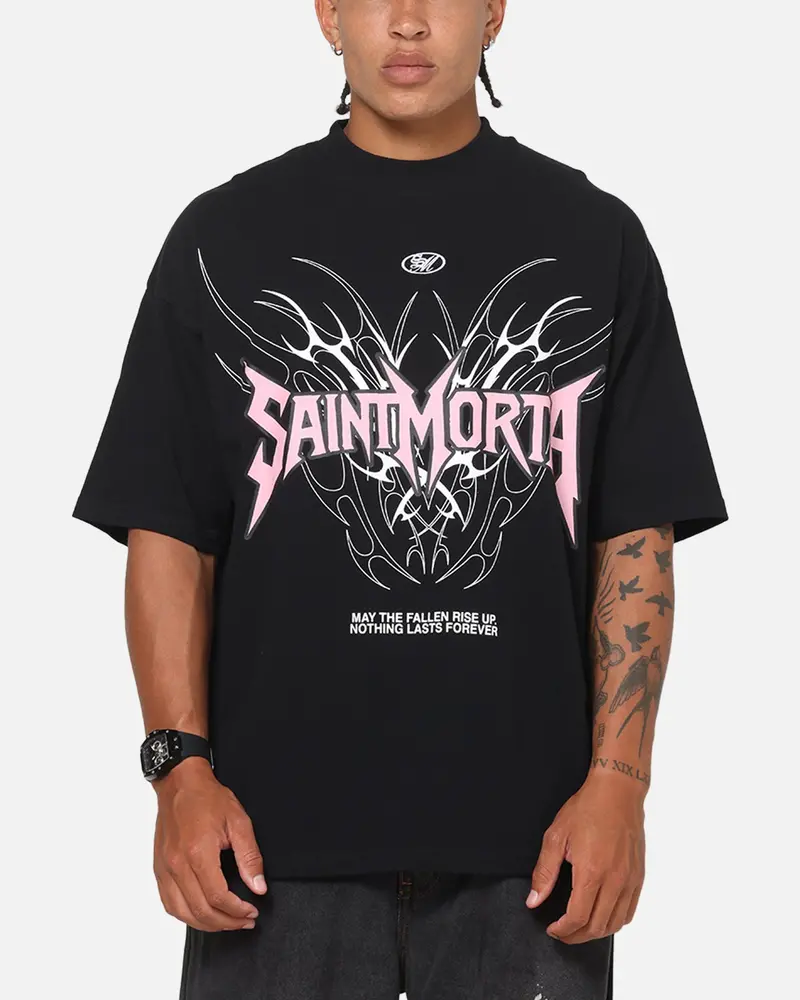 Saint Morta Fallen Tribal Boxy T-Shirt Black 1