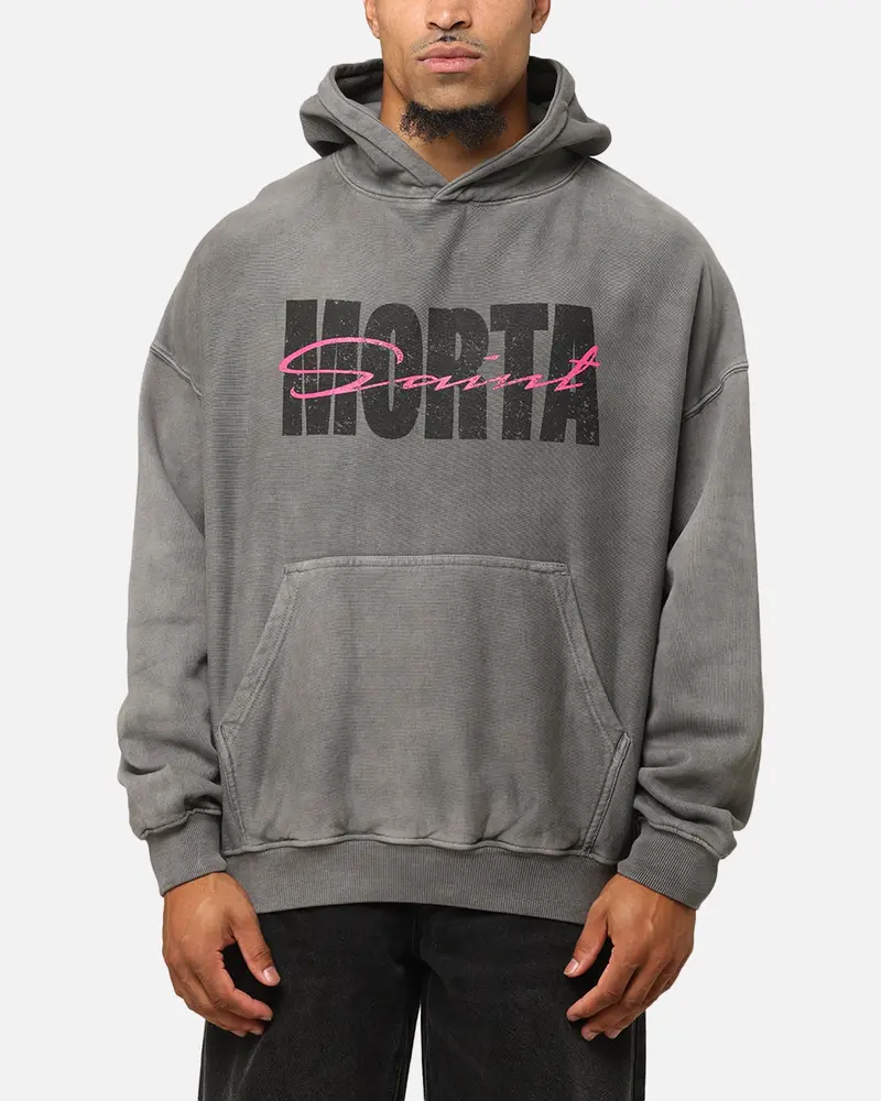 Saint Morta Flux Boxy Hoodie Washed Charcoal 1