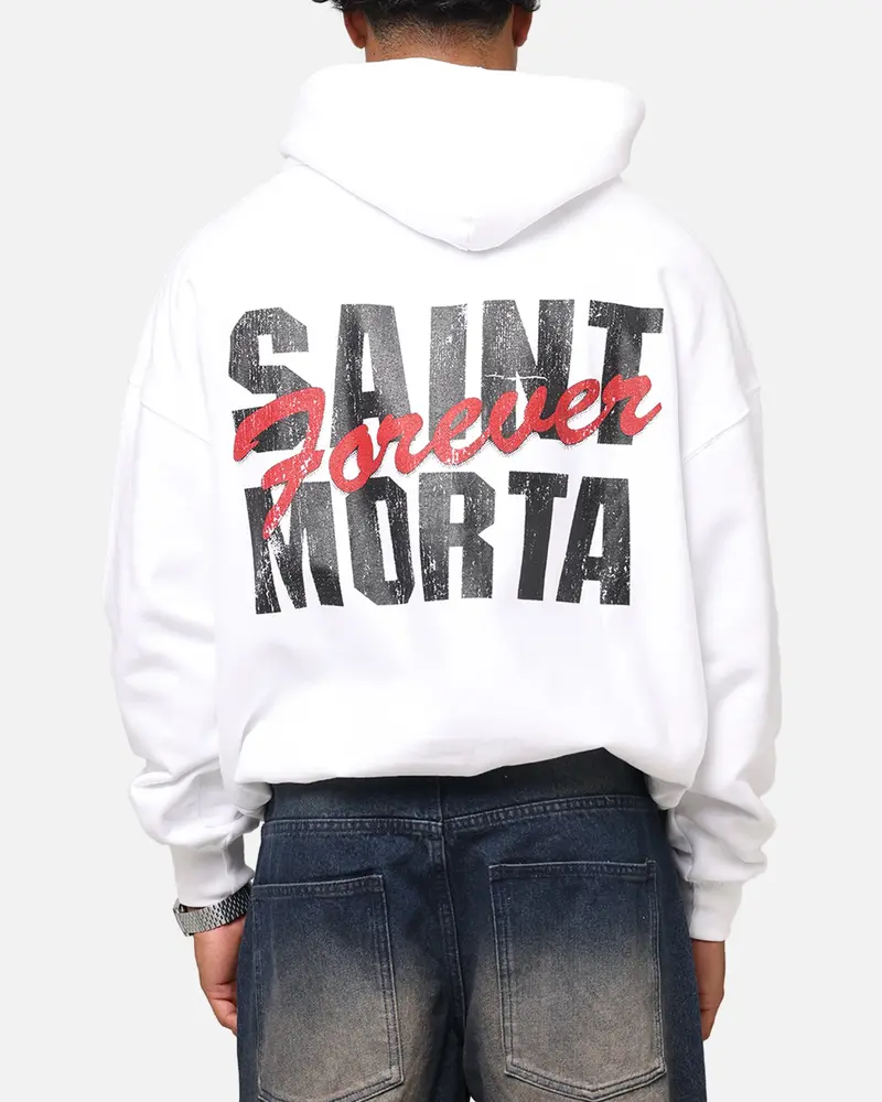Saint Morta Forever Boxy Hoodie White 1