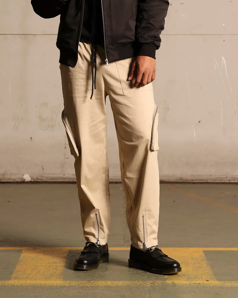 Saint Morta Gallery Zip Cargo Pants Stone 1