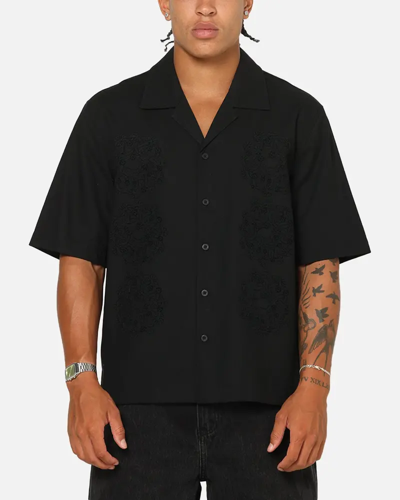 Saint Morta Gardenia Button Up Shirt Black/Black 1