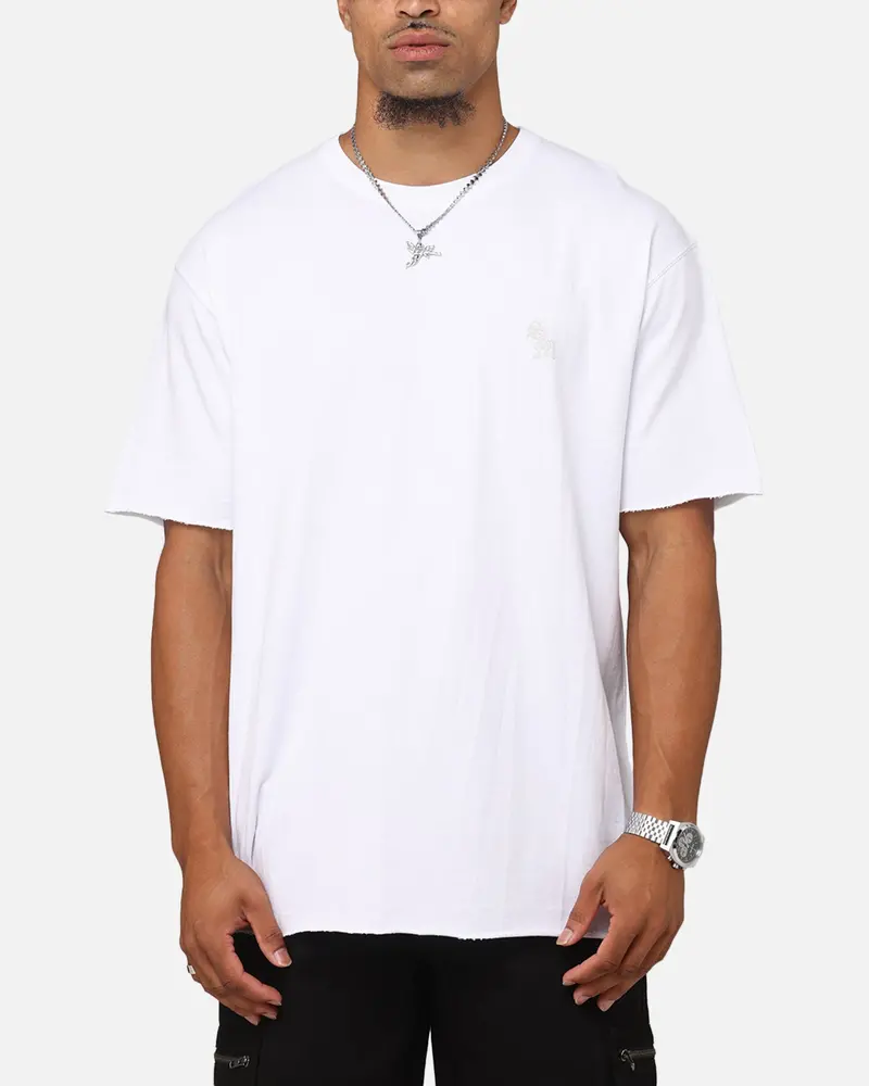 Saint Morta Gothic Monogram Box T-Shirt White 1