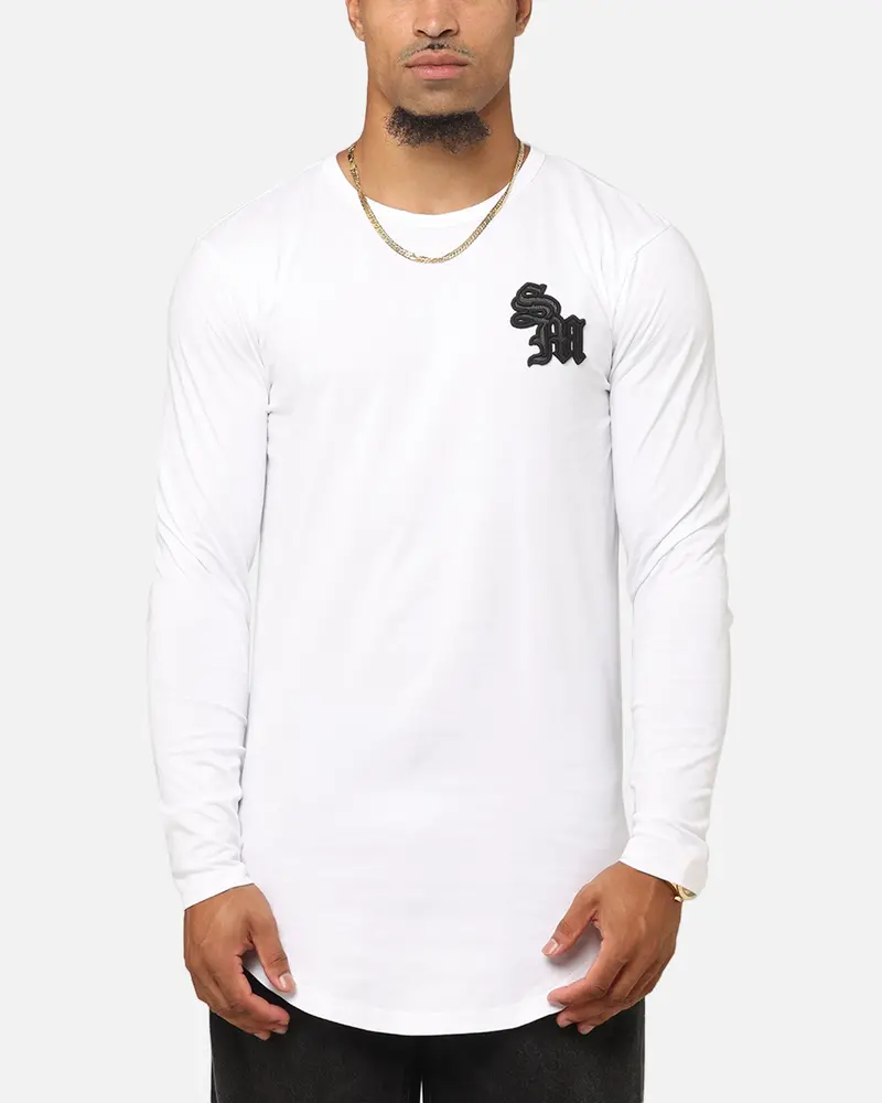 Saint Morta Gothic Monogram El Duplo Long Sleeve T-Shirt White 1