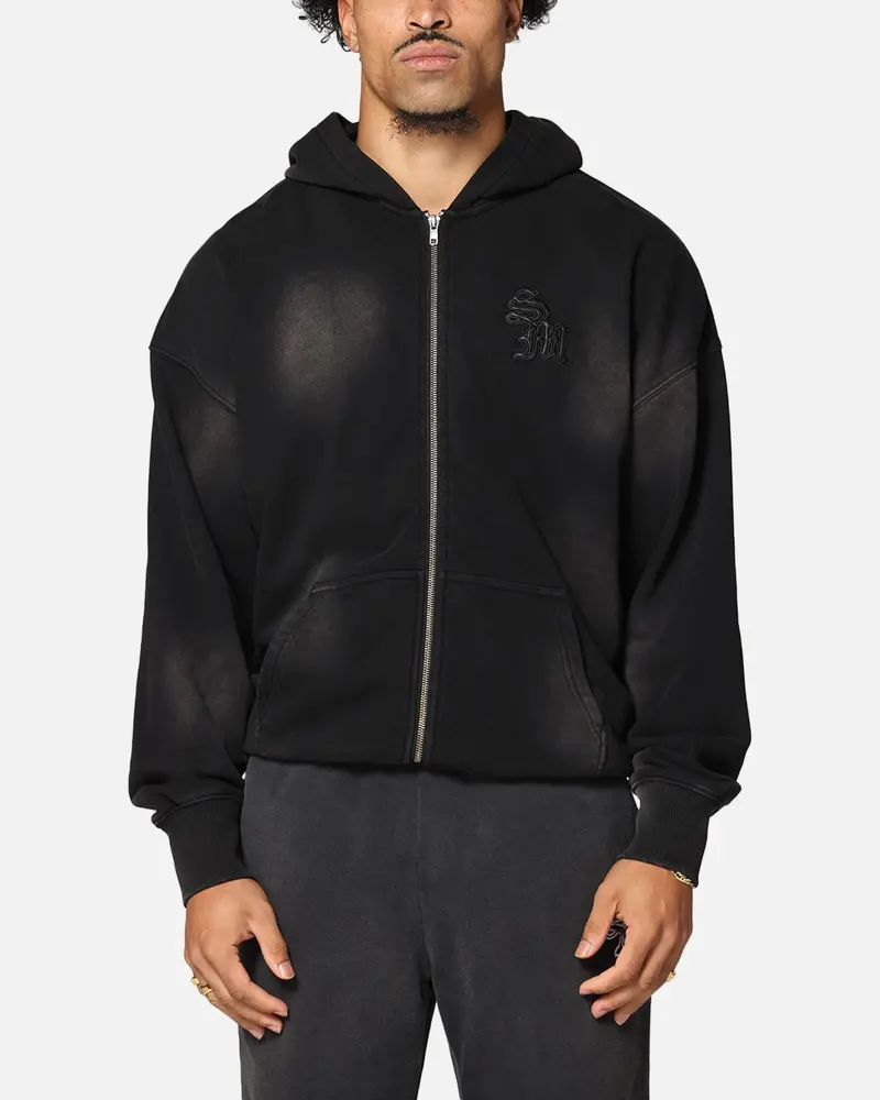 Saint Morta Gothic Zip Hoodie Sunfade Black 1