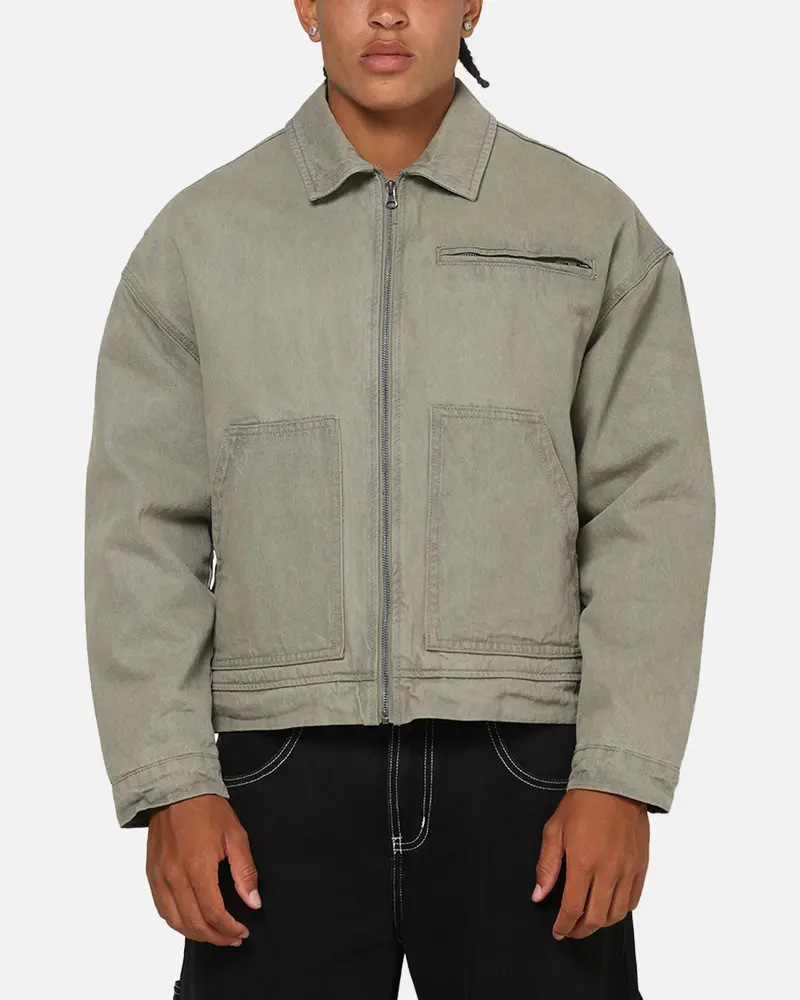 Saint Morta Halo Zip Jacket Washed Grey 1