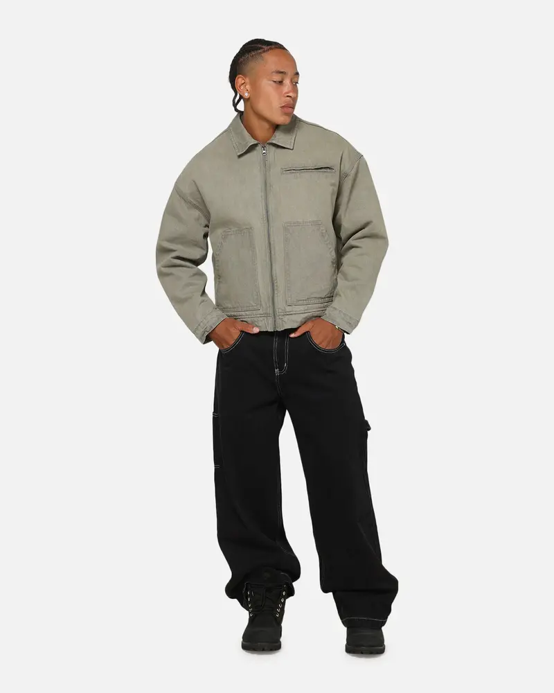 Saint Morta Halo Zip Jacket Washed Grey 2