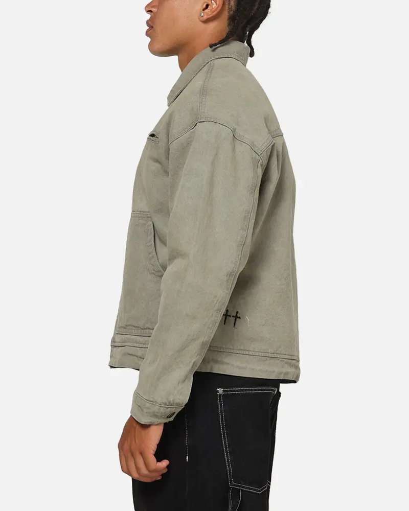 Saint Morta Halo Zip Jacket Washed Grey 5