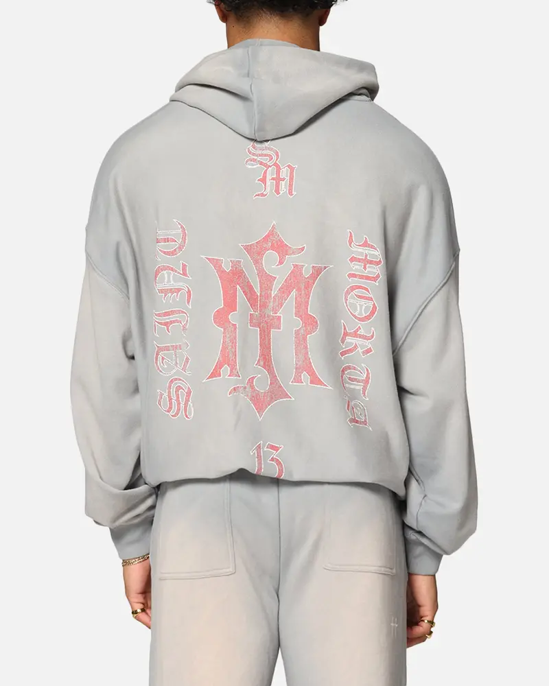 Saint Morta Hardcore Boxy Hoodie Sunfade Grey 1
