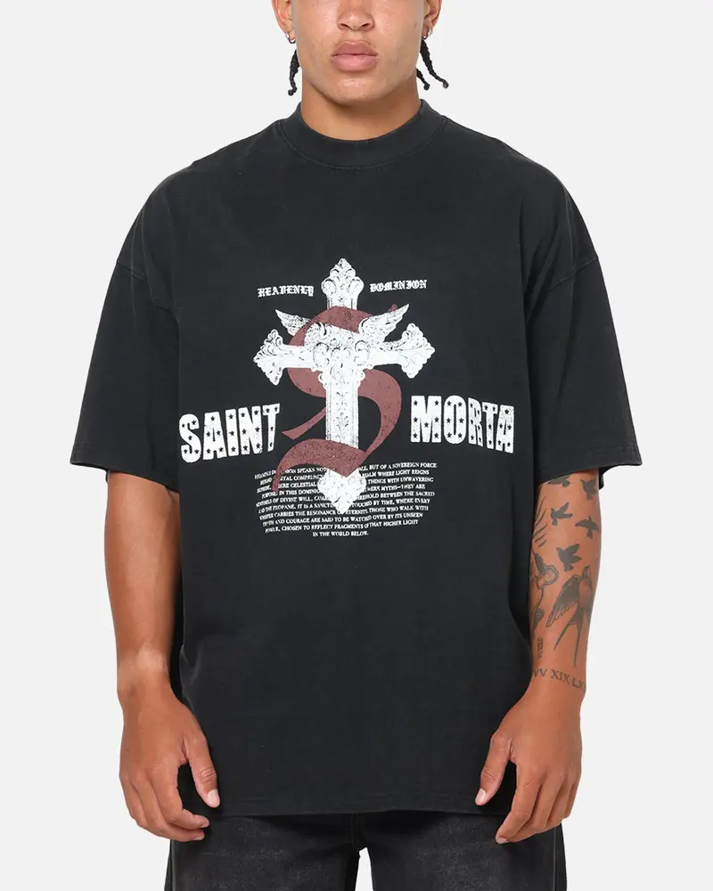 Saint Morta Heavenly Dominion T-Shirt Black Wash 1