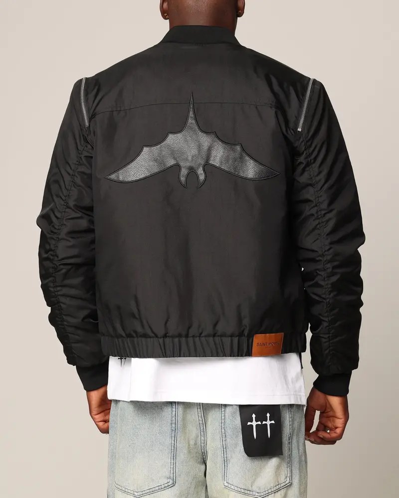 Saint Morta Hell Bat Bomber Jacket Black 1