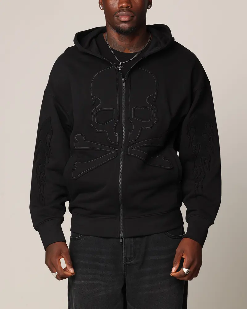 Saint Morta Hellfire Zip Hoodie Black 1