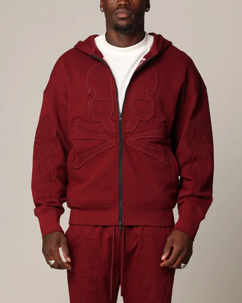 Saint Morta Hellfire Zip Hoodie Lava 1