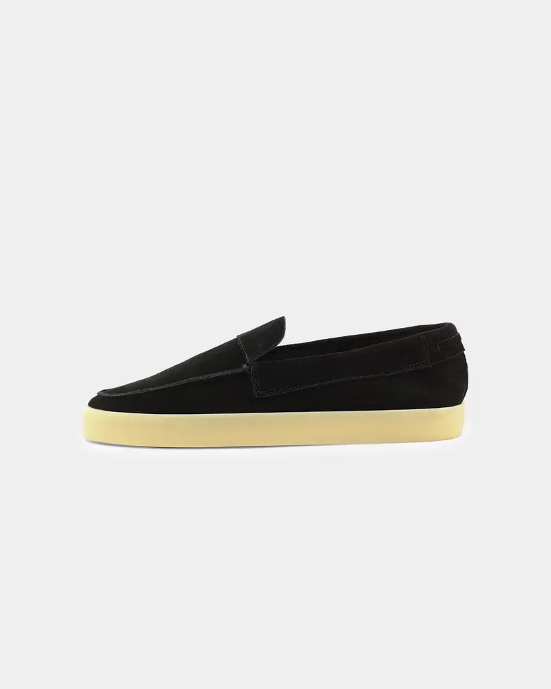 Saint Morta Hemisphere Suede Slip On Loafer Black/Gum 1