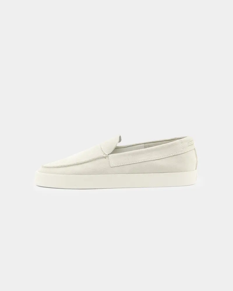 Saint Morta Hemisphere Suede Slip On Loafer White/White 1