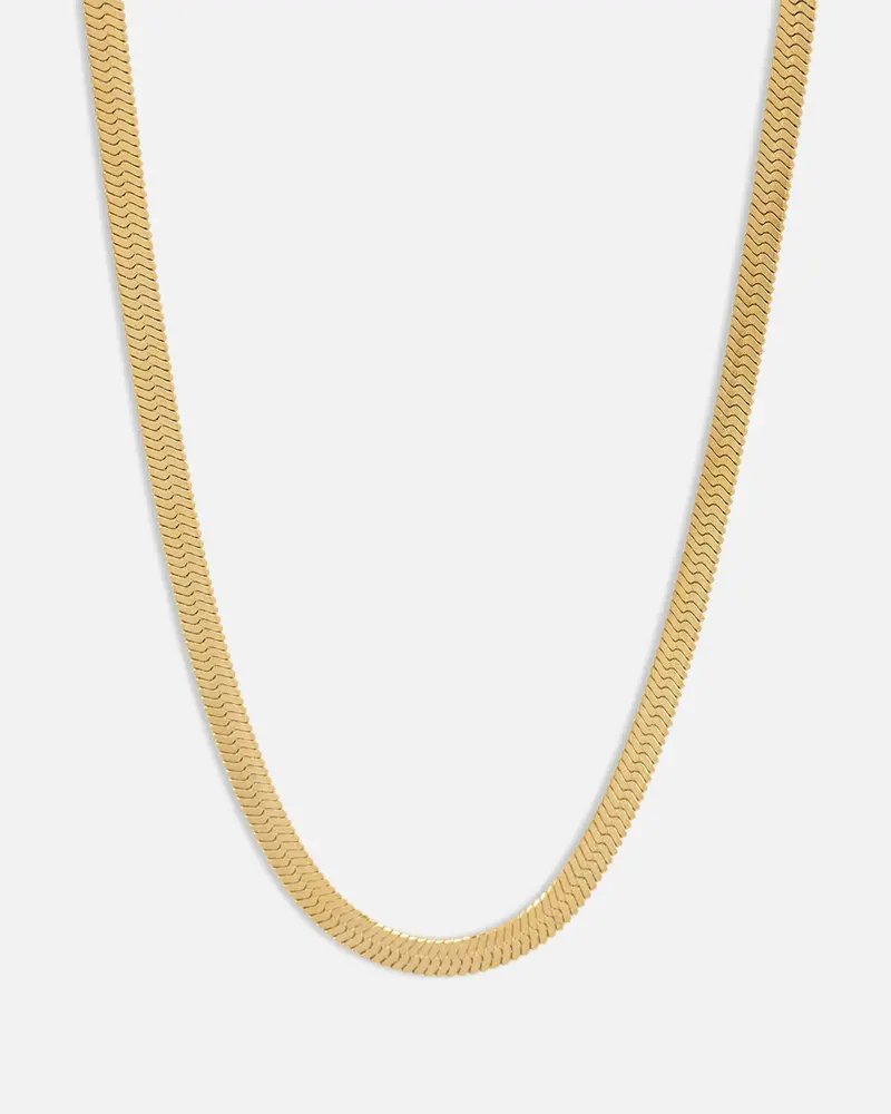 Saint Morta Herringbone Necklace Gold 1