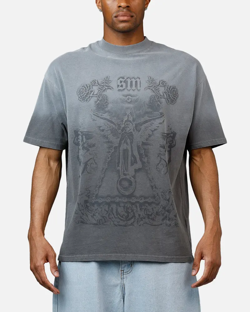 Saint Morta Holy Ghost T-Shirt Washed Charcoal 1