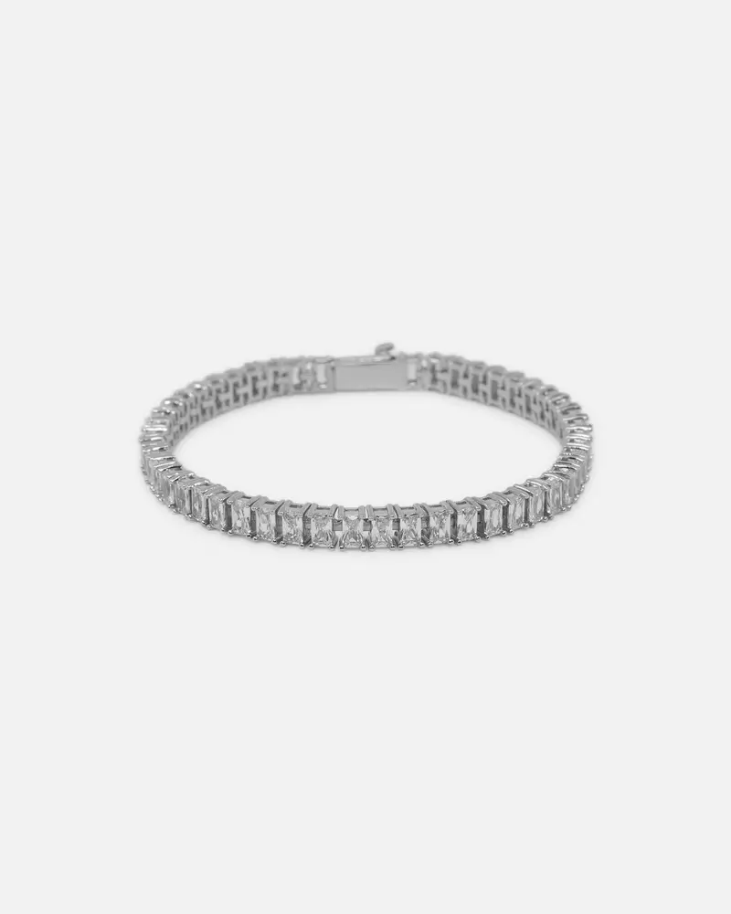 Saint Morta Iced Baguette Bracelet Iced White Gold 1