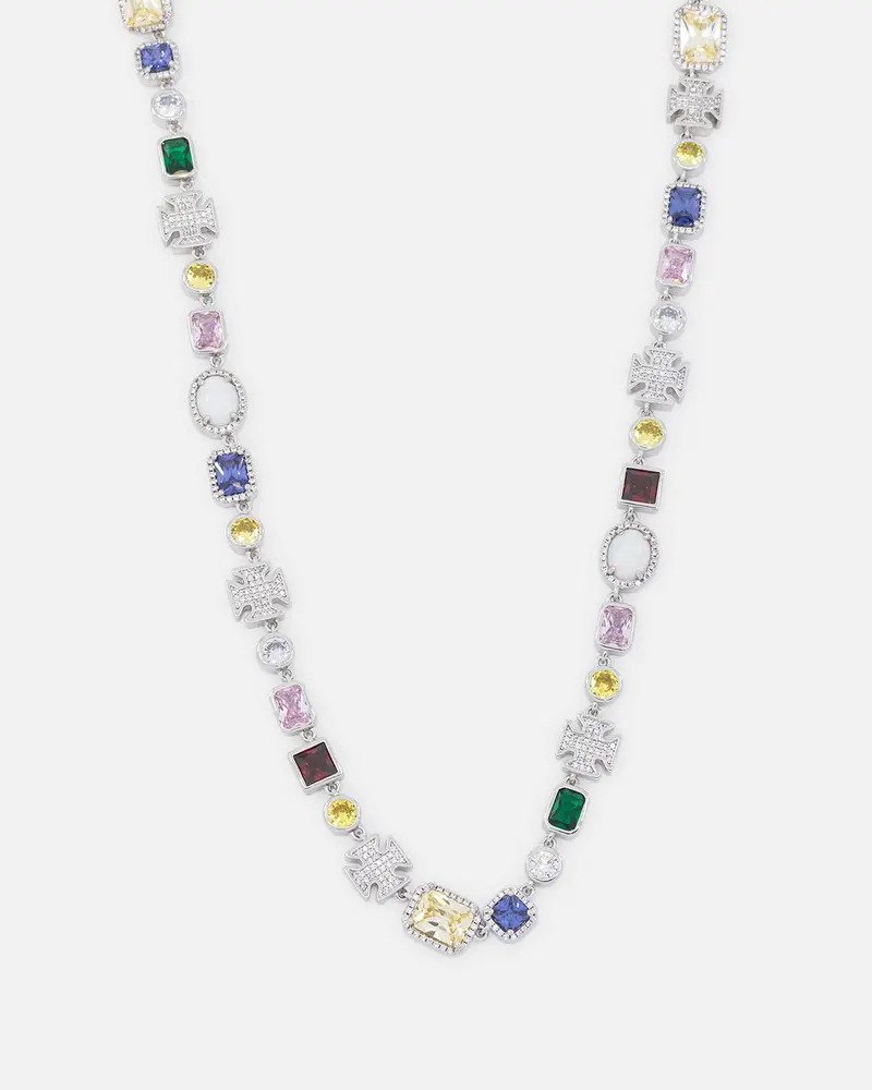 Saint Morta Iced Candy Chain Multi/Iced White Gold 1