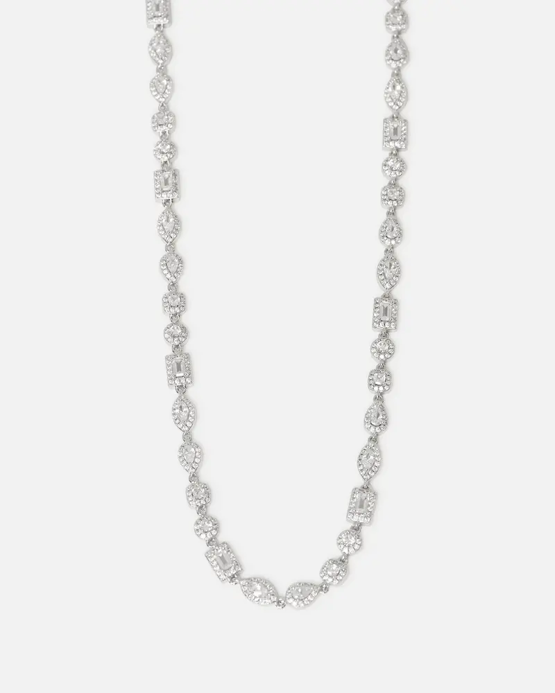 Saint Morta Iced Cluster Chain Iced White Gold 1
