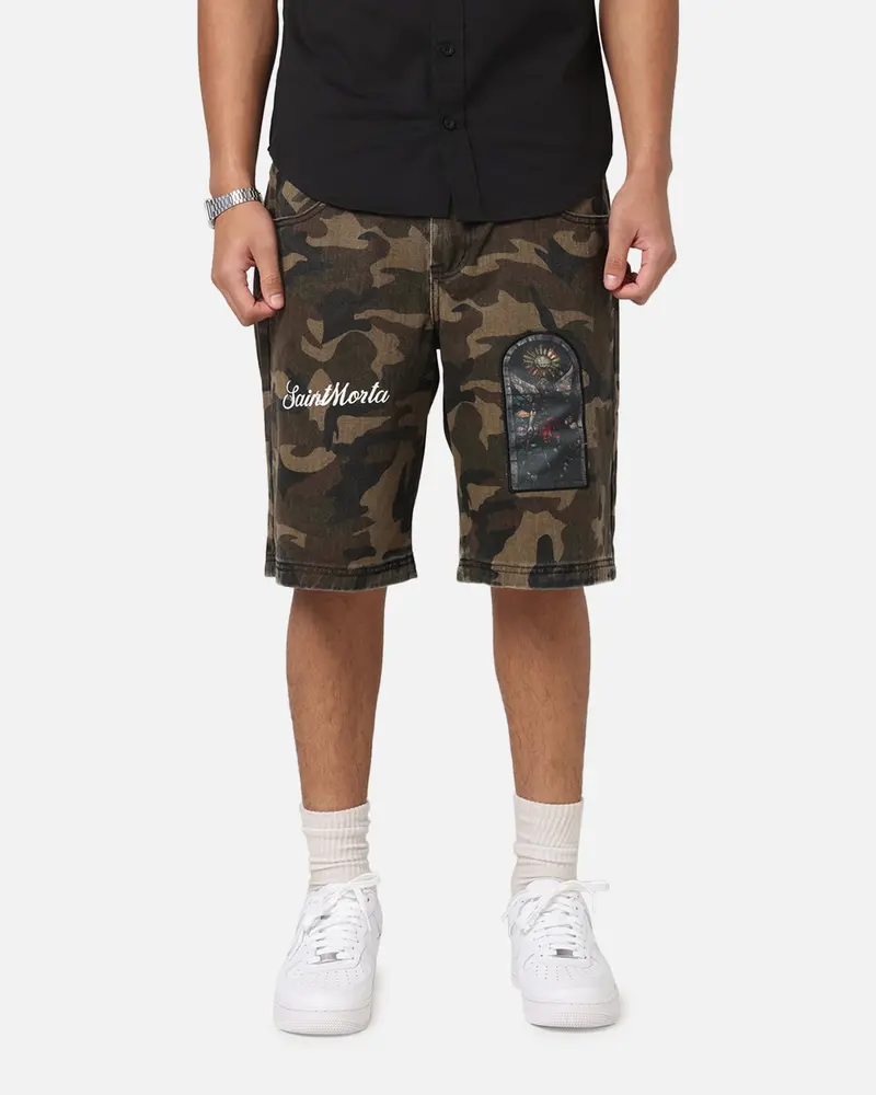 Saint Morta Kingdomcome Baggy Shorts Woodland Camo 1